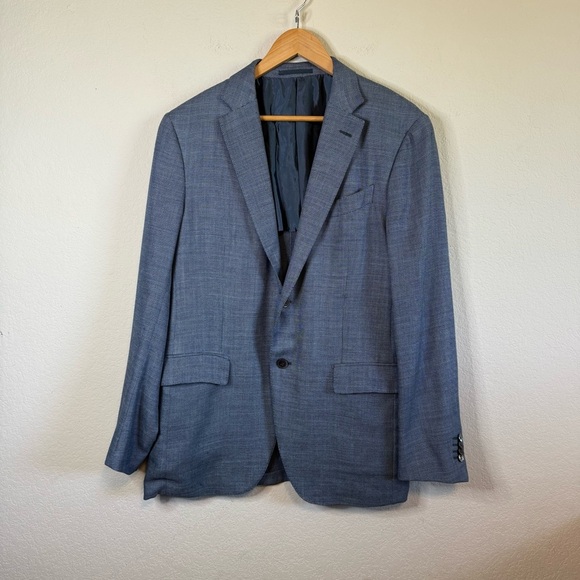 Ermenegildo Zegna Milano Easy Wool Linen & Silk Blazer Suit Jacket Size 52 R - Picture 1 of 13